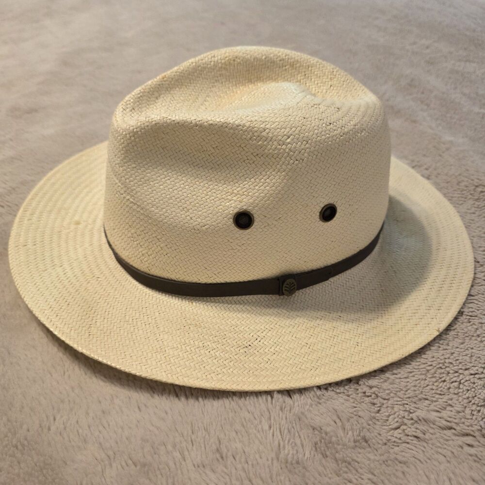 Coolibar Natural Fiber Woven Straw Safari/Panama Style Hat L/XL